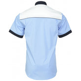 Camasa Alb/Bleu/Bleumarin (barbati, maneca scurta)